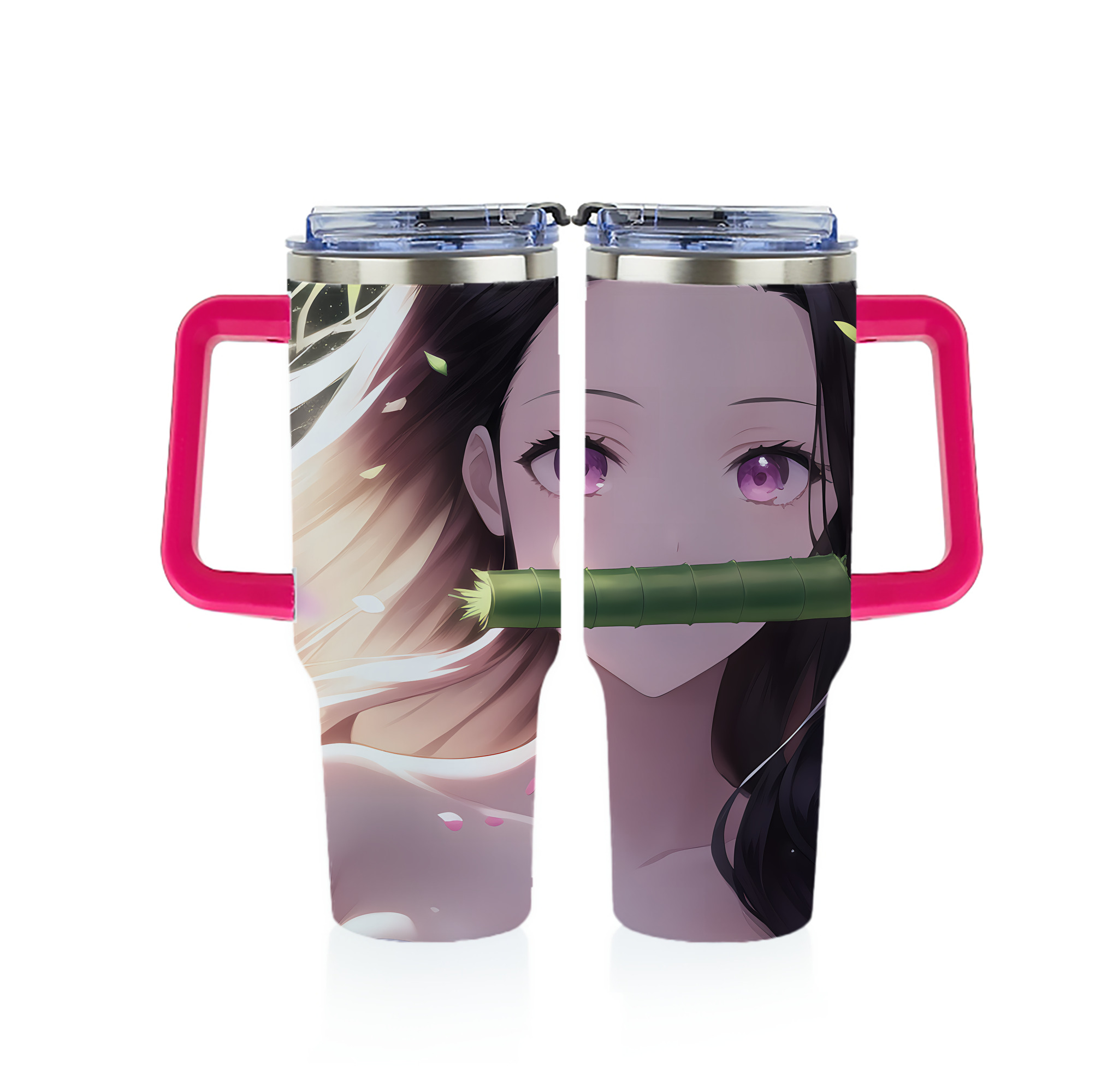 （画像用） 鬼滅の刃（きめつのやいば）竈門 禰󠄀豆子／かまど ねずこ Kamado Nezuko 1200ｍLフルプリント車用タンブラー